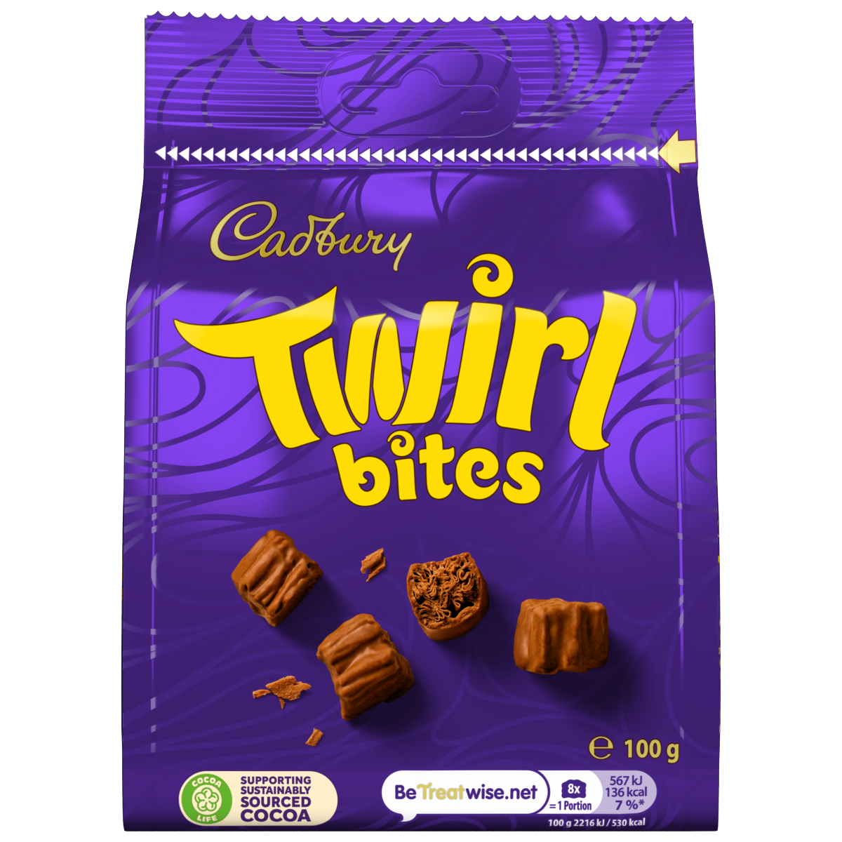 Cadbury Twirl Bites Chocolate Bag 100g