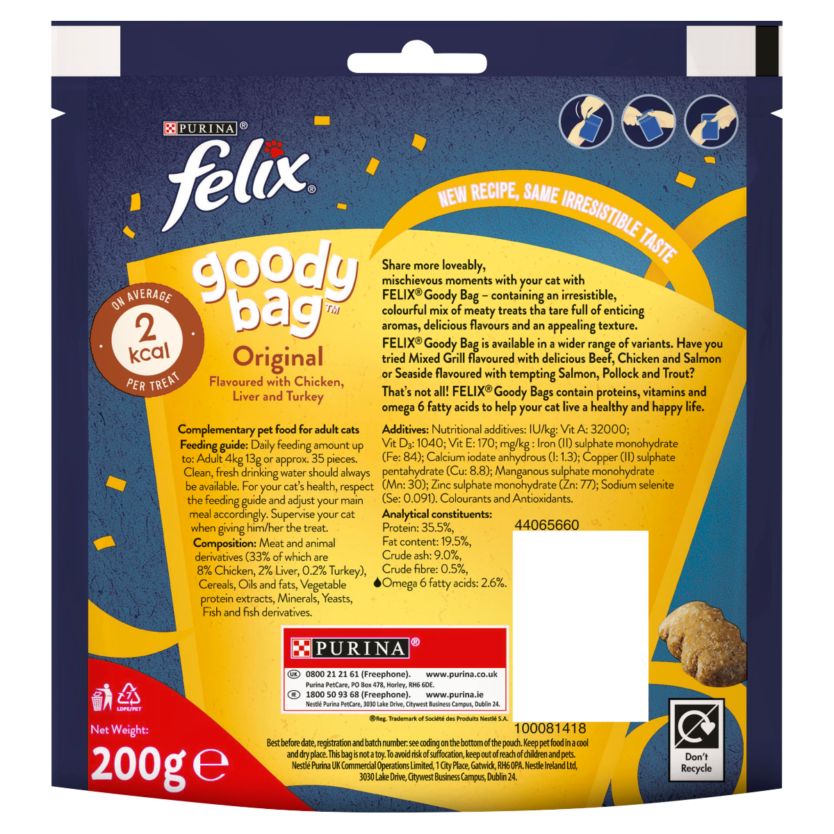 Felix Goody Bag Cat Treats Maxi Pack Original 200g