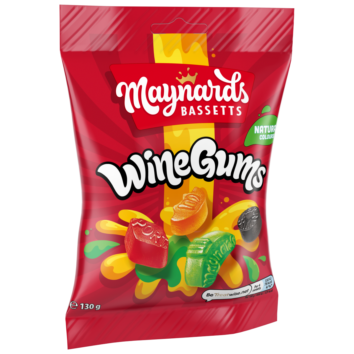 Maynards Bassetts Wine Gums Sweets Sharing Bag 130g