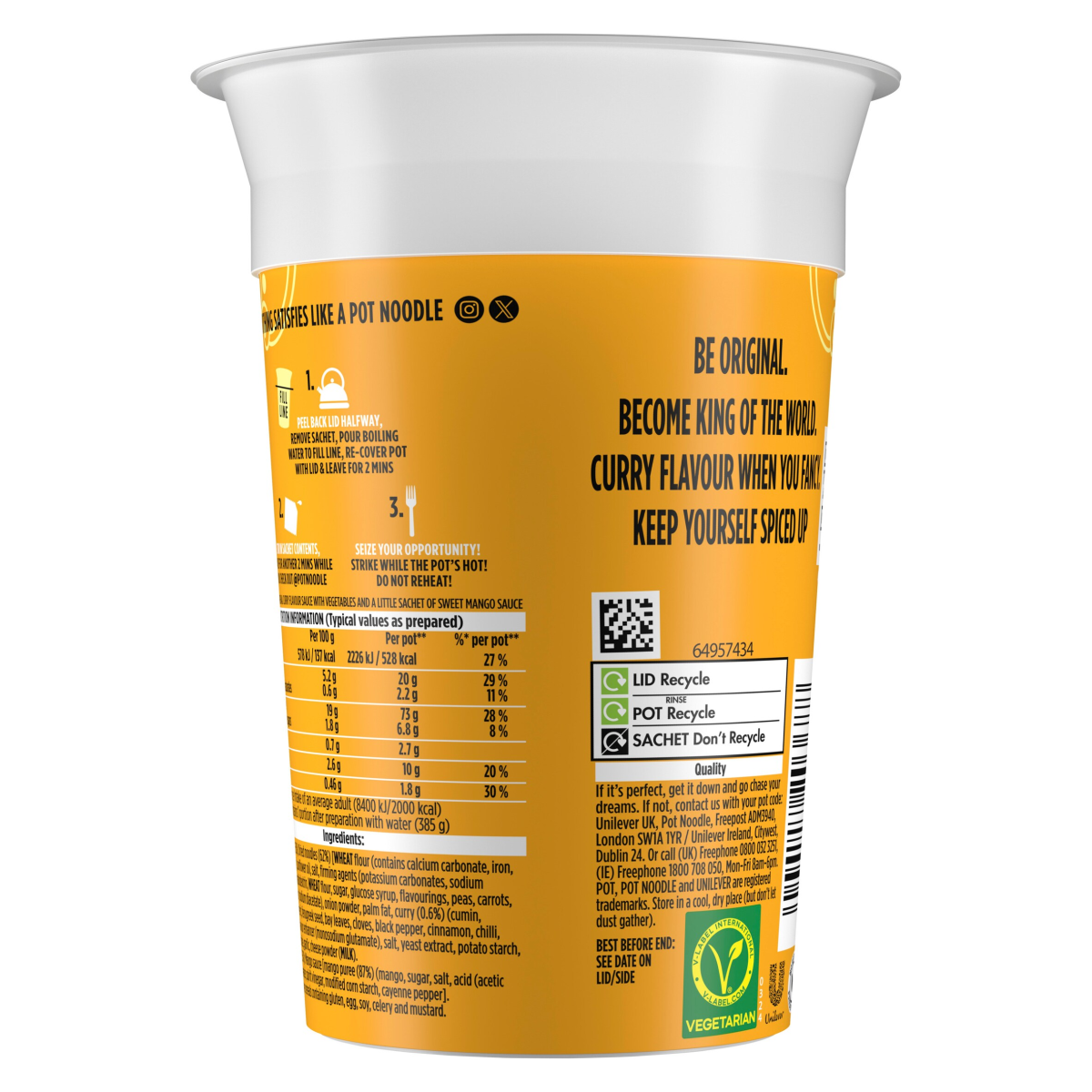 Pot Noodle Original Curry King 114 g