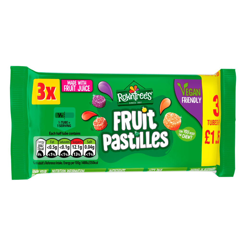 Rowntree’s Fruit Pastilles 3 x 41g (123g)