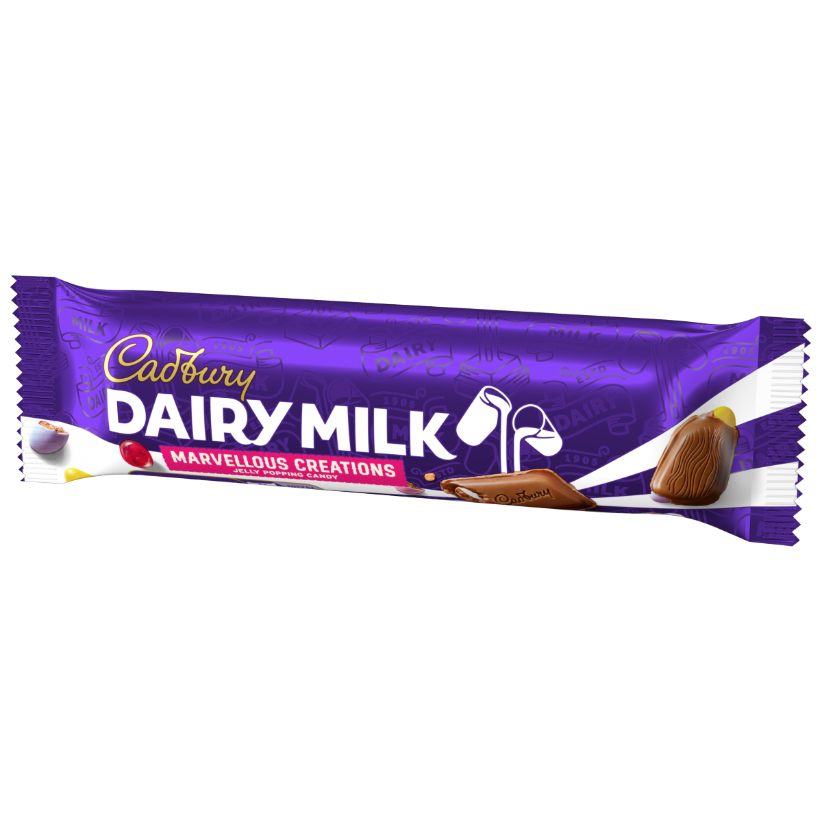 Cadbury Dairy Milk Chocolate Marvellous Creations Jelly Popping Candy Bar 47g