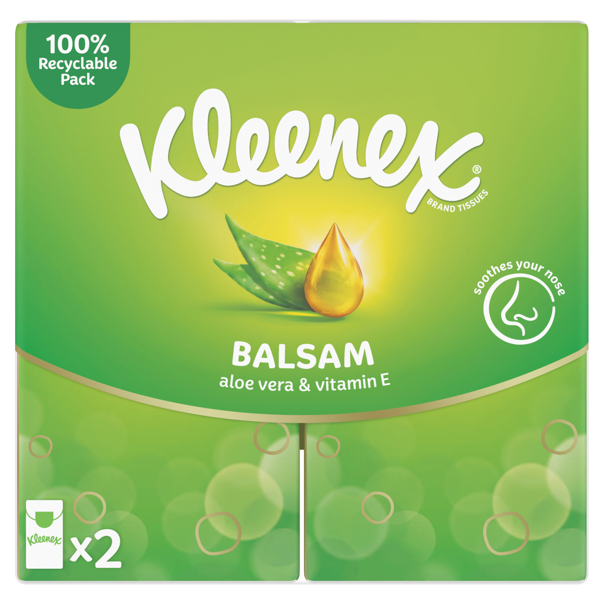 Kleenex Balsam Tissues – 2 Pack – 12 x Clipstrip