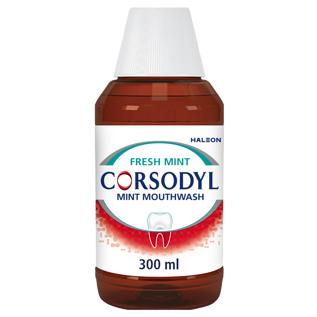 Corsodyl Medicated Antibacterial Mouthwash Fresh Mint, 300ml