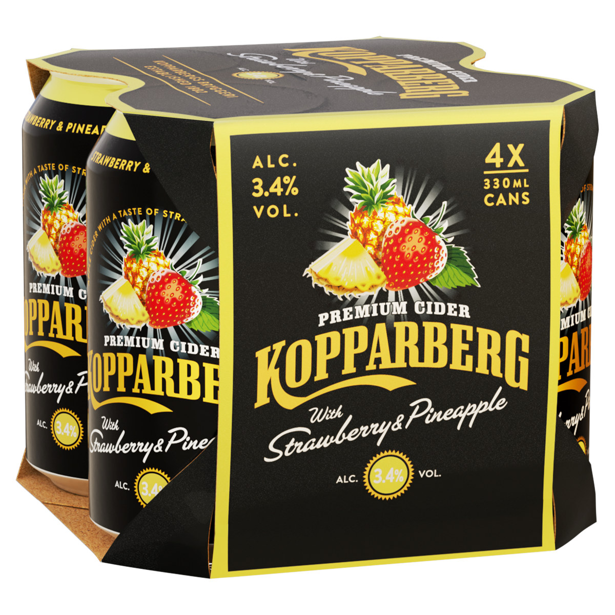 Kopparberg Premium Cider with Strawberry & Pineapple 4 x 330ml