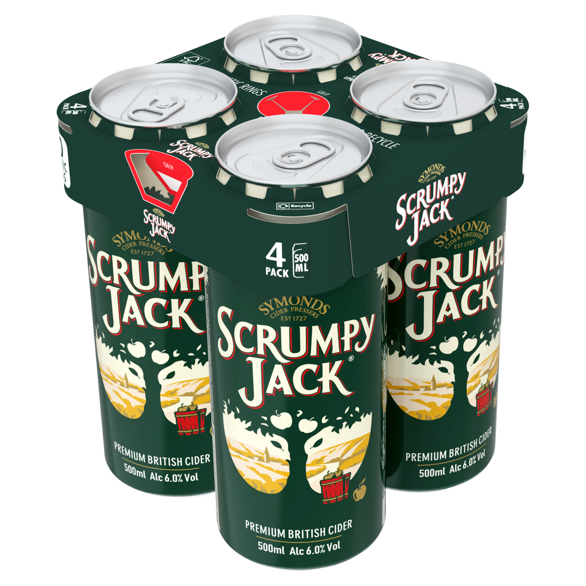 Scrumpy Jack Premium British Cider 4 x 500ml Cans