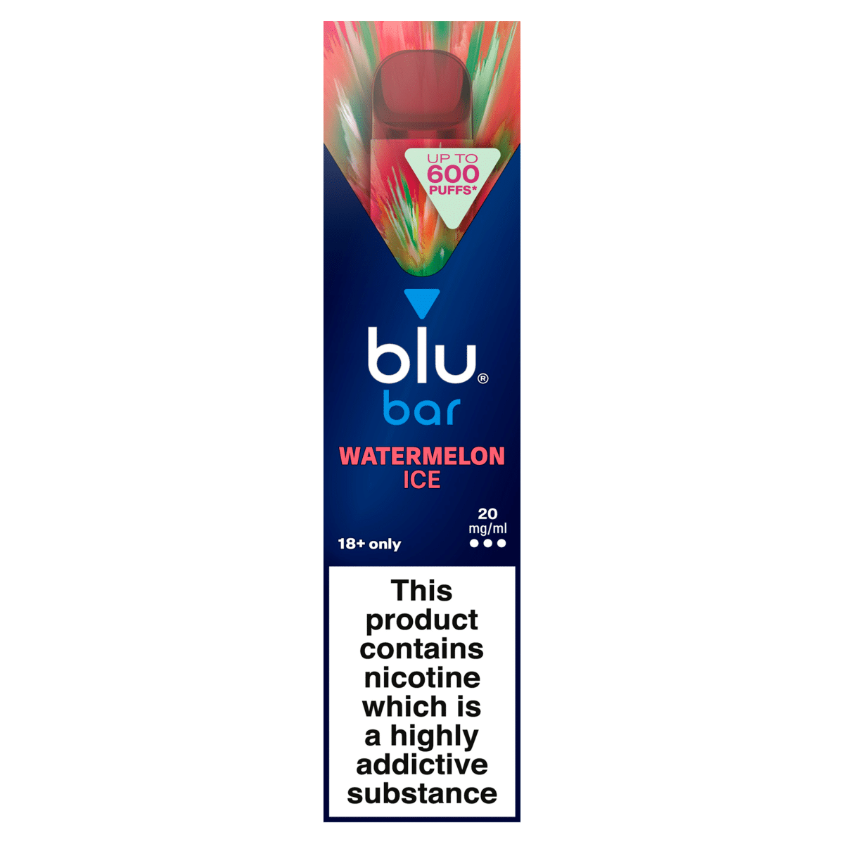 blu bar Watermelon Ice Disposable Vape 20mg/ml