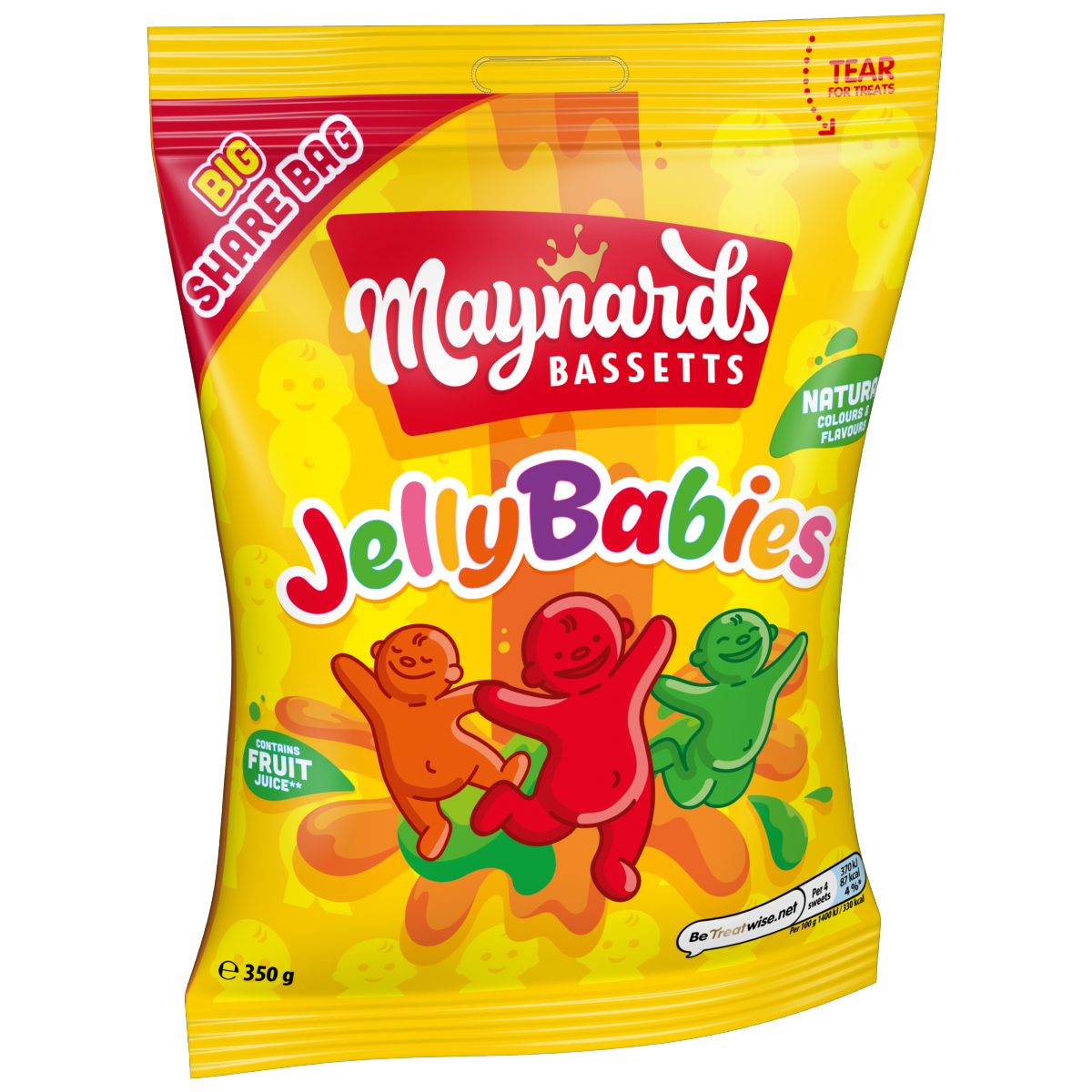 Maynards Bassetts Jelly Babies Sweets Sharing Bag 350g