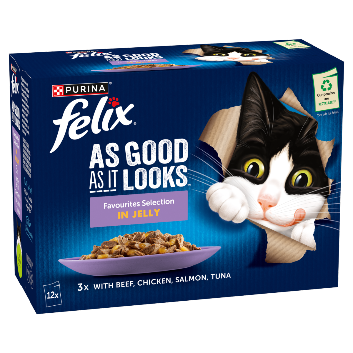 FELIX As Good As it Looks Favourites Selection Wet Cat Food 12x85g