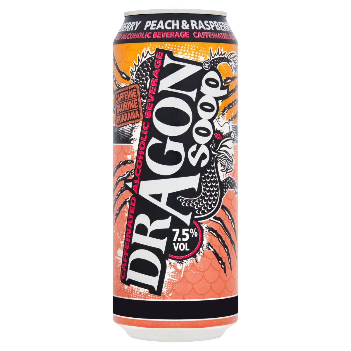 Dragon Soop Peach & Raspberry Caffeinated Alcoholic Beverage 500ml