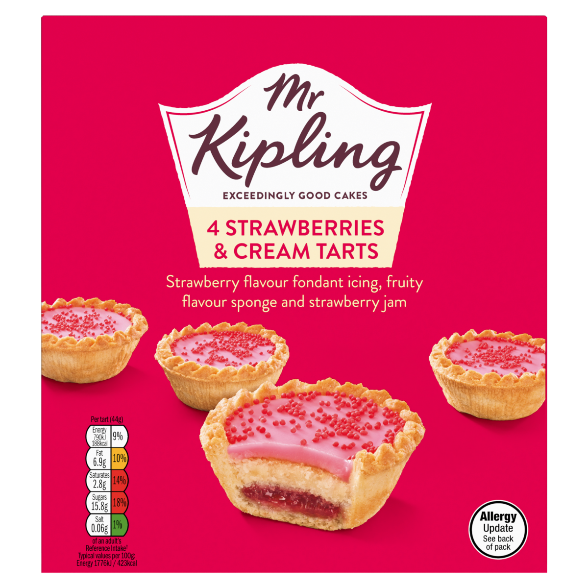 Mr Kipling 4 Strawberries & Cream Tarts