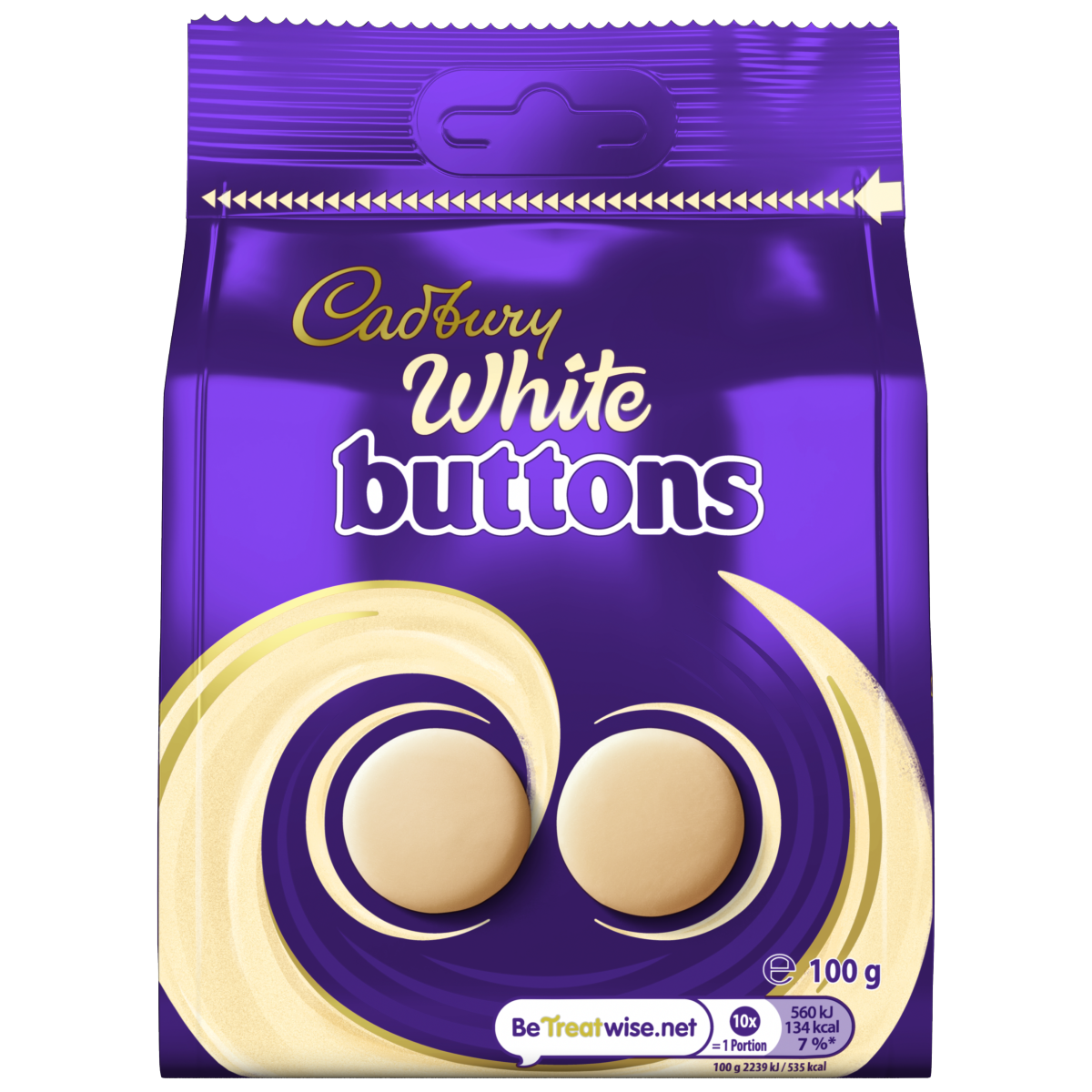 Cadbury White Chocolate Buttons Bag 100g