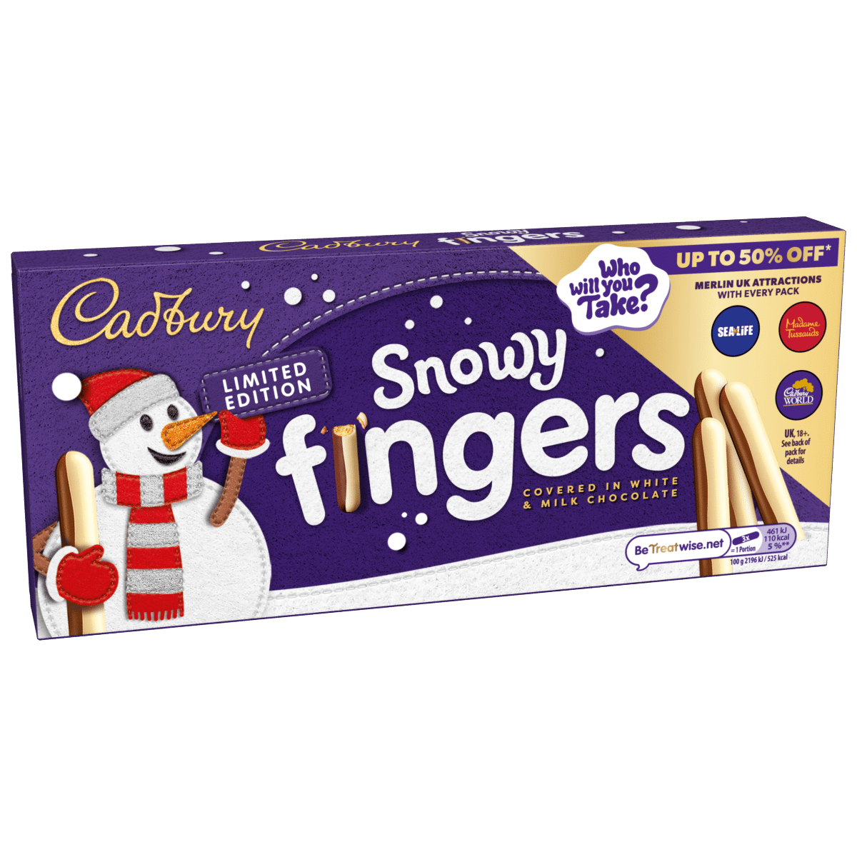 Cadbury Fingers Biscuits Limited Edition Snowy Box 115 g