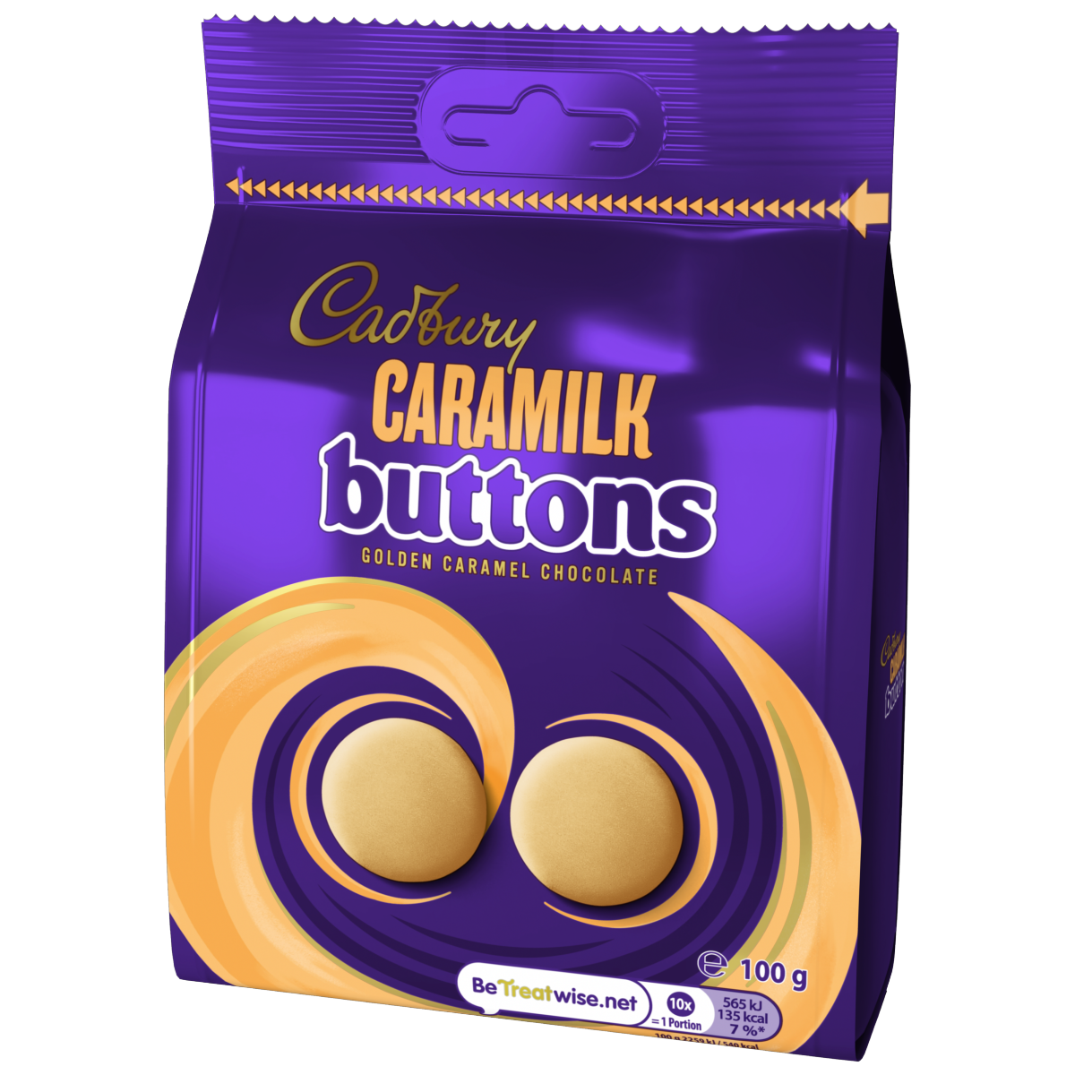 Cadbury Caramilk Golden Caramel Chocolate Buttons Bag 100g