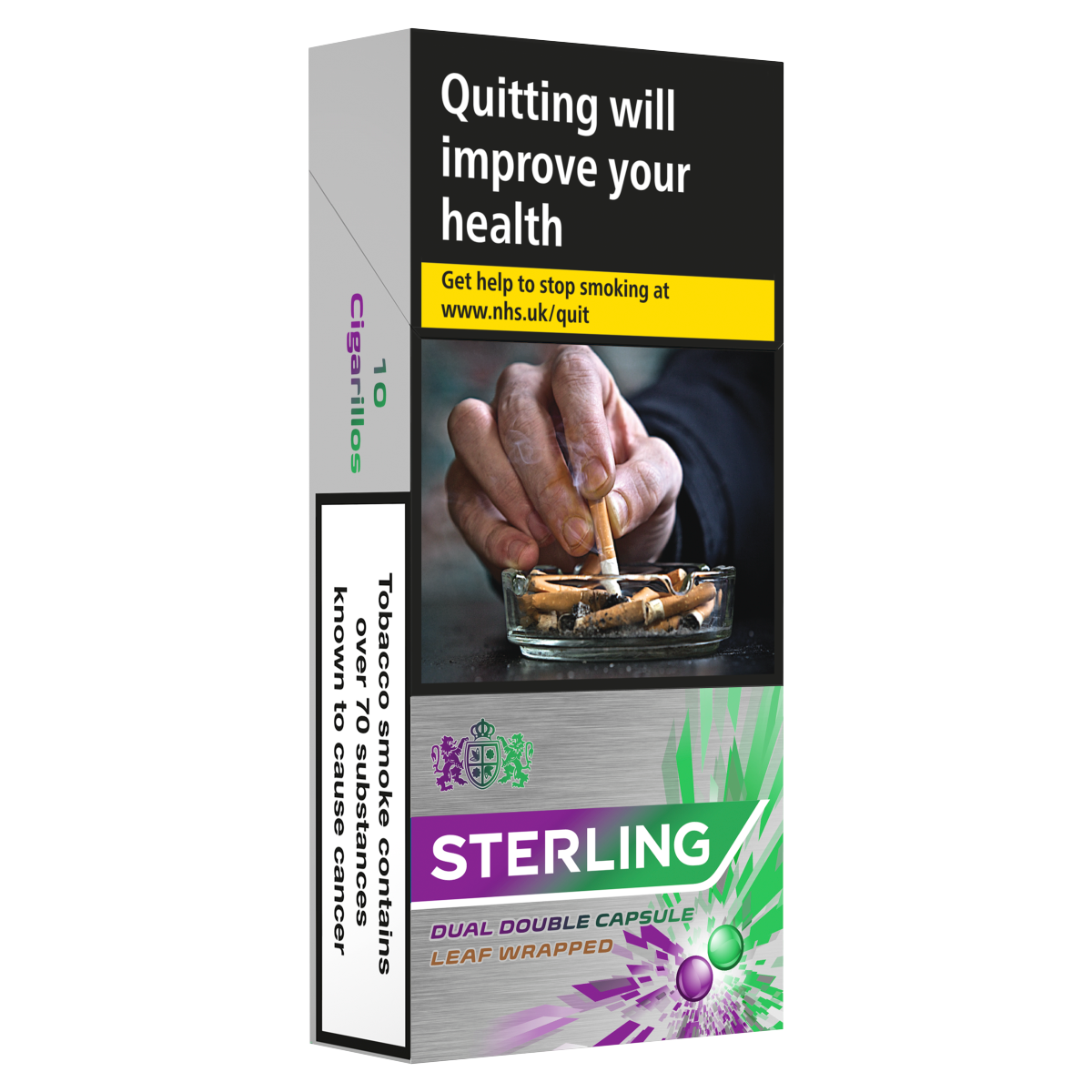 Sterling Leaf Wrapped Dual Double Capsule 10S