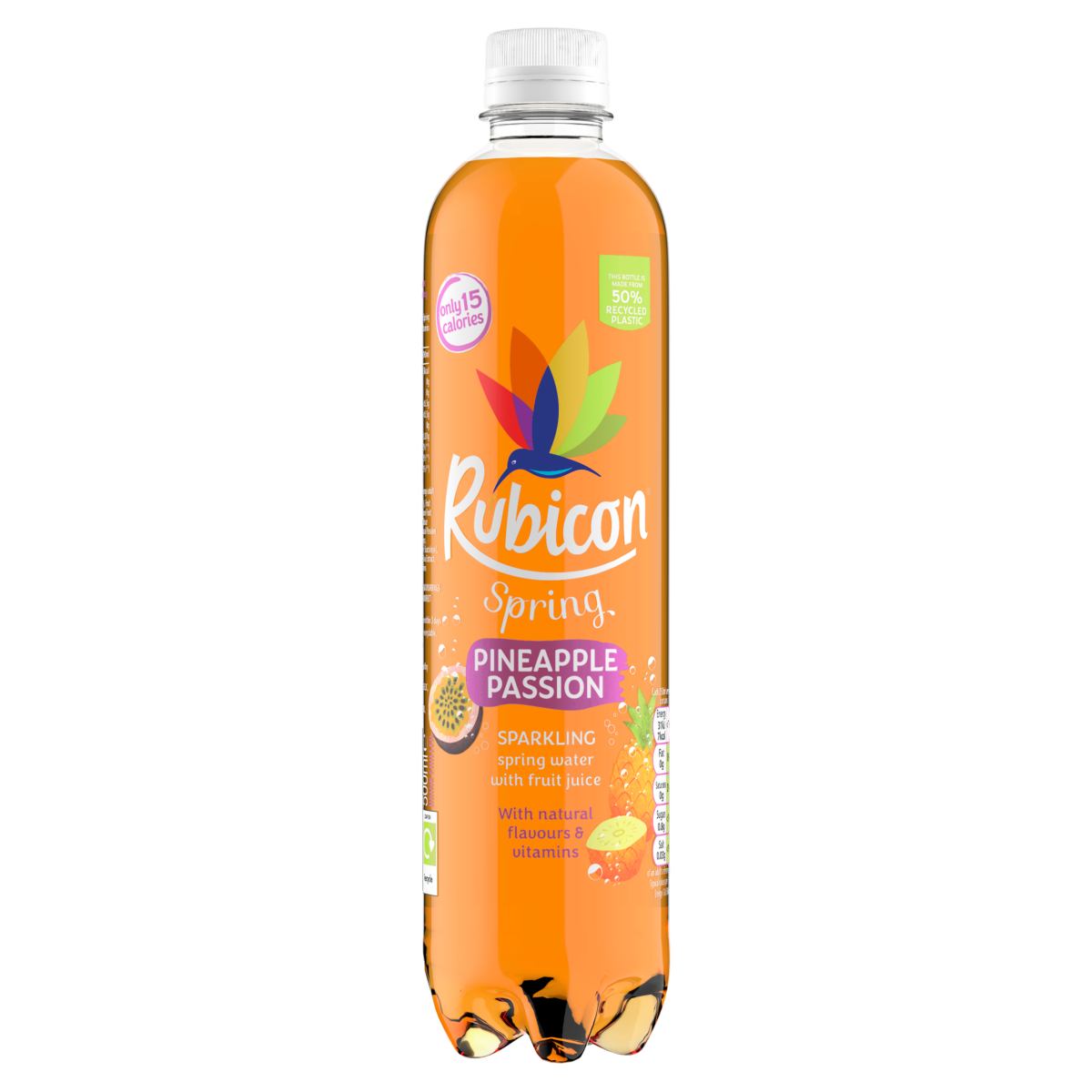 Rubicon Spring Pineapple Passion Flavoured Sparkling Spring Water 500ml