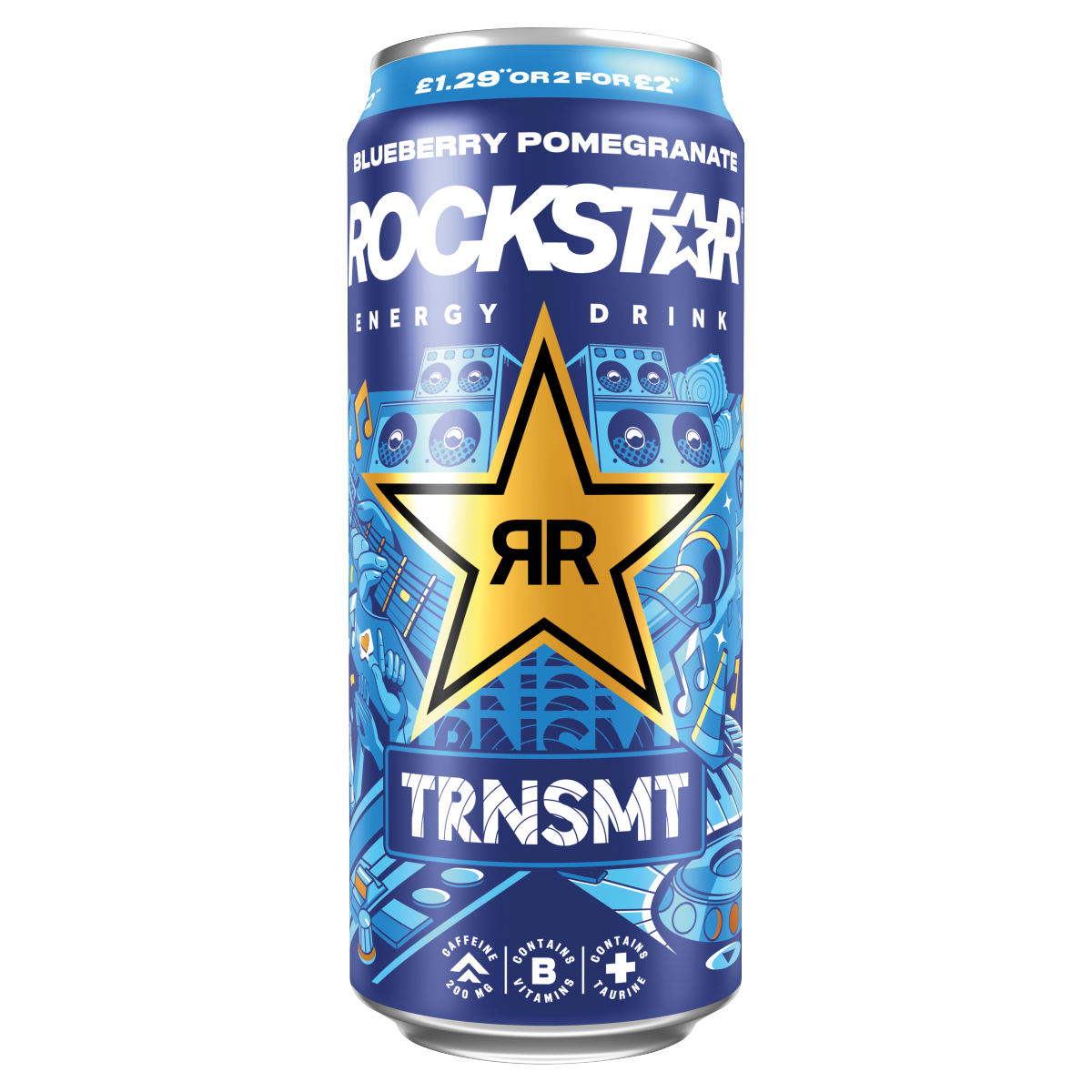 Rockstar Blueberry Pomegranate Acai Energy Drink 500ml