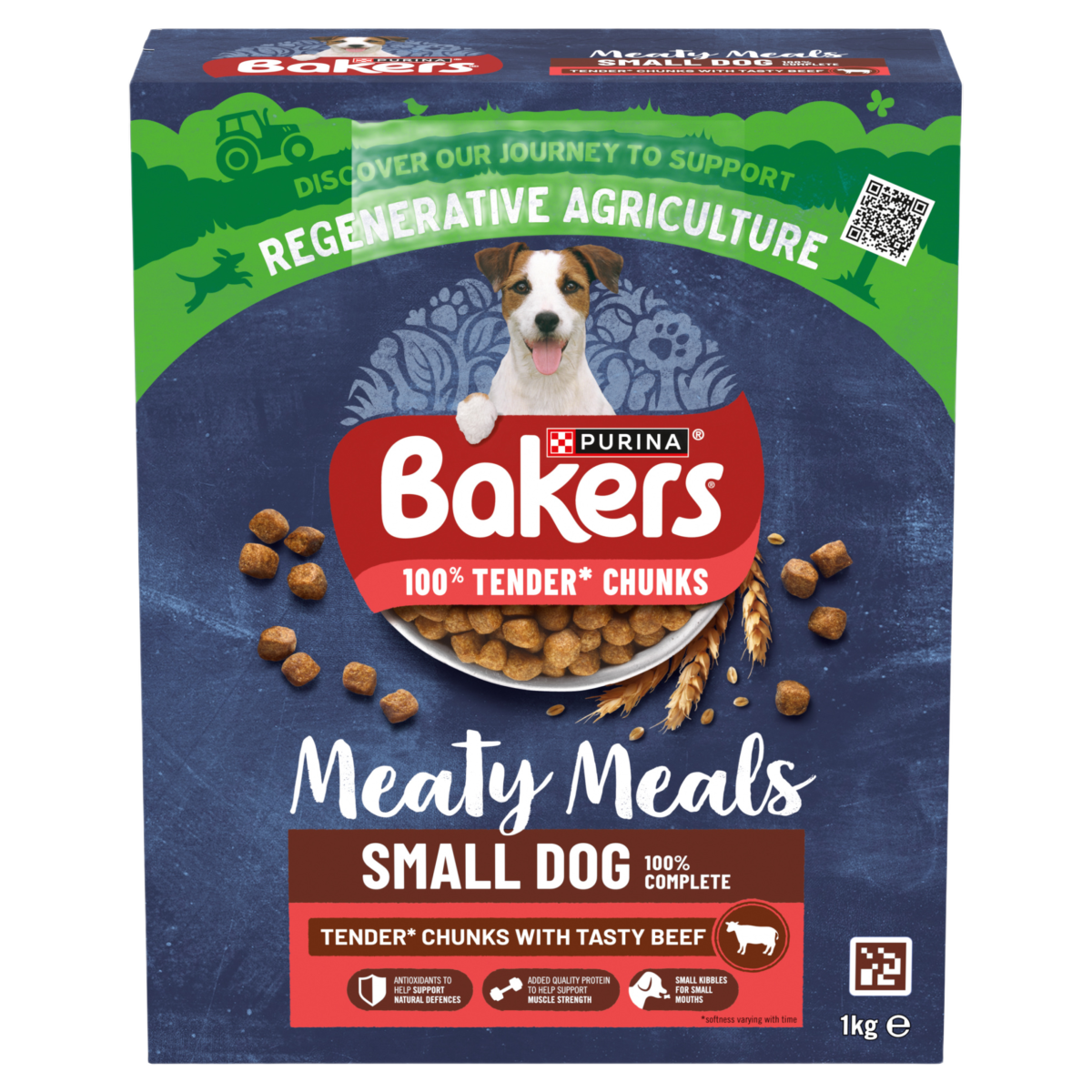 BAKERS Meaty Meals Small Dog Beef Dry Dog Food 1kg