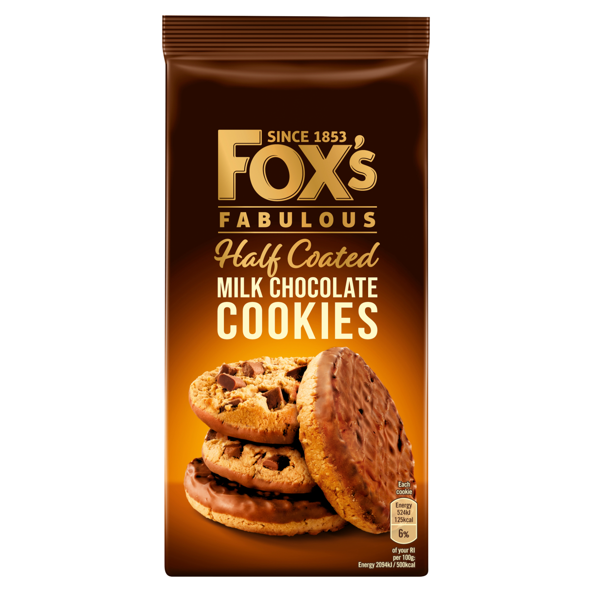 Fox’s Fabulous Half-Coated Milk Chocolate Cookies 175g