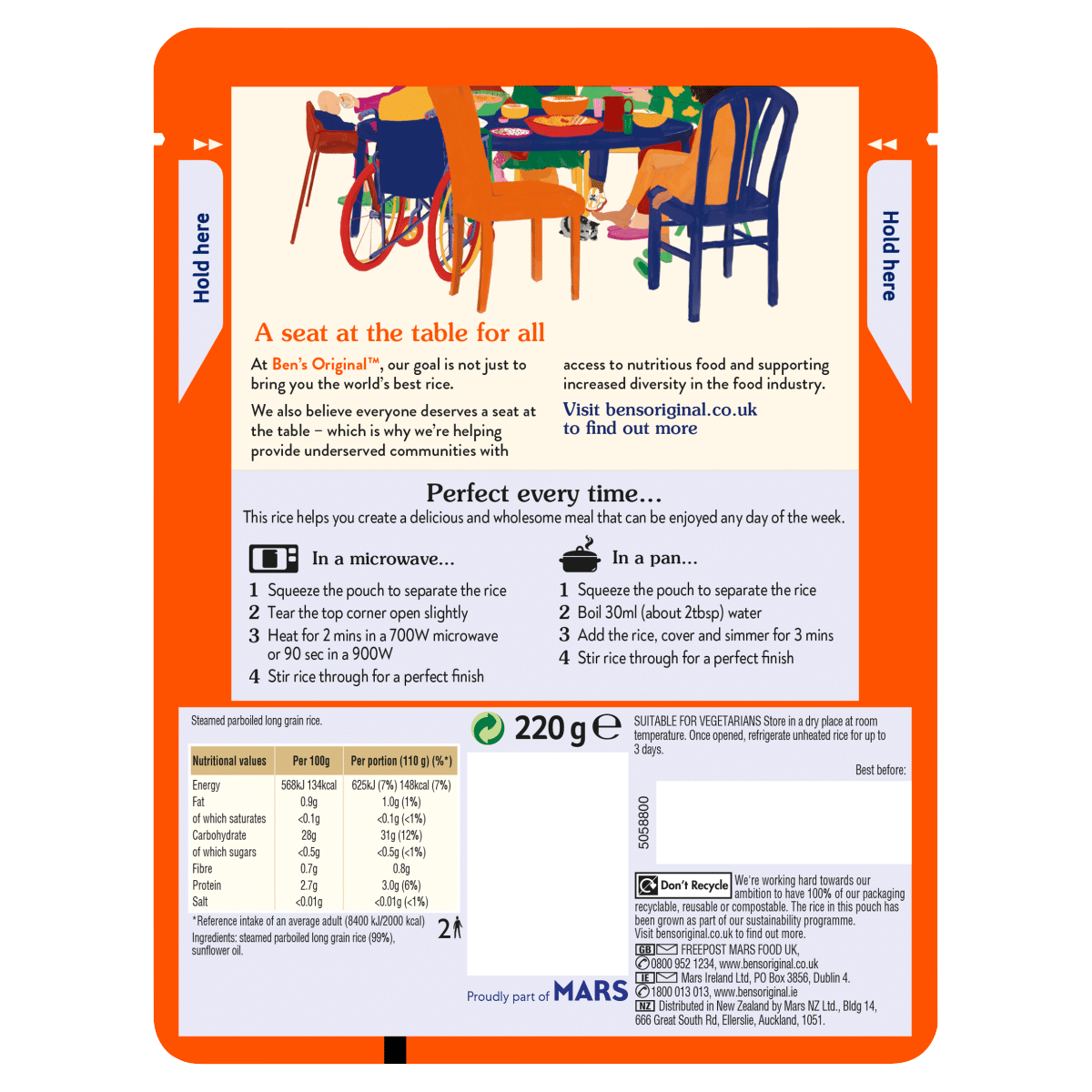 Ben’s Original Long Grain Microwave Rice 220g