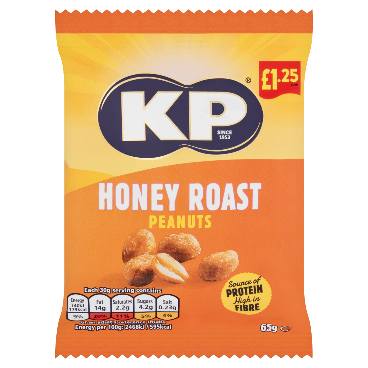 KP Honey Roast Peanuts 65g