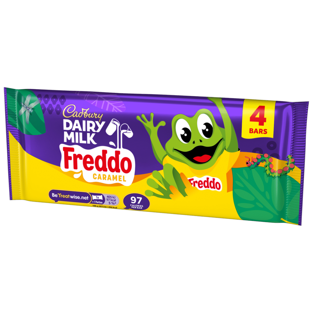 Cadbury Dairy Milk Caramel Freddo Chocolate Bar 4 Pack Multipack 78g (4 x 19.5g)