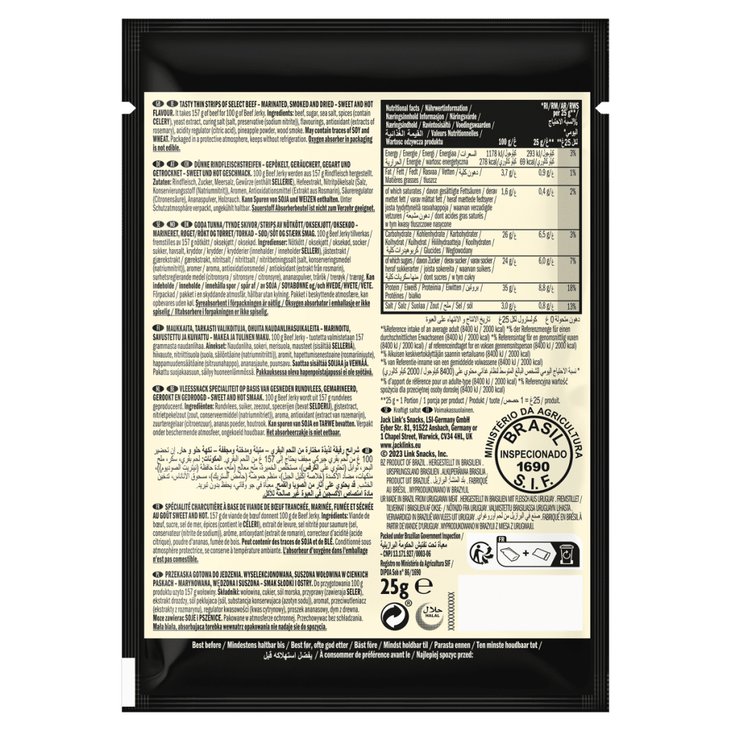Jack Link’s Mr Beast Beef Jerky Sweet & Hot 25g
