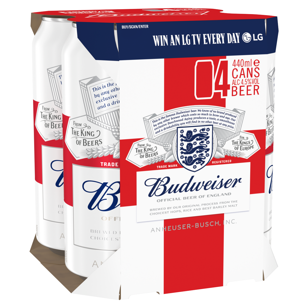 Budweiser Beer 4 x 440ml