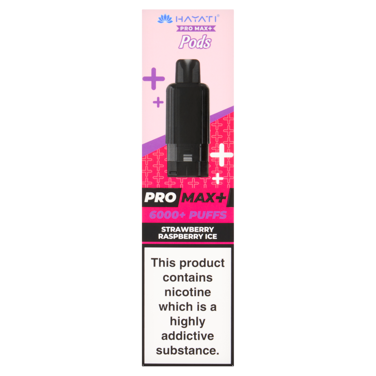 Hayati Pro Max+ 6000+ Puffs Strawberry Raspberry Ice Pods