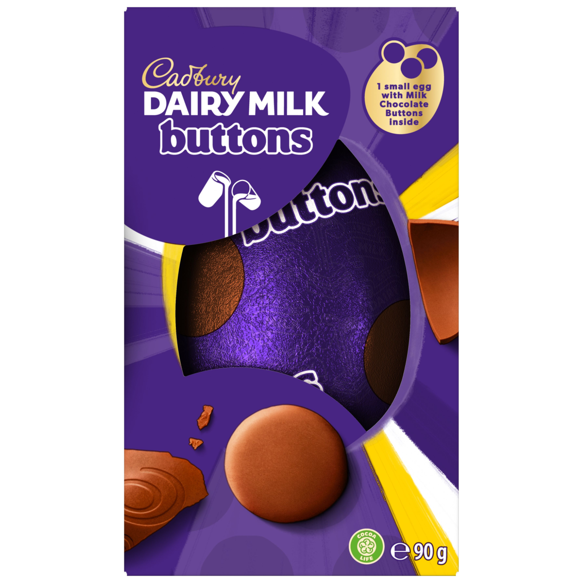 Cadbury Dairy Milk Chocolate Buttons Easter Egg 90 g