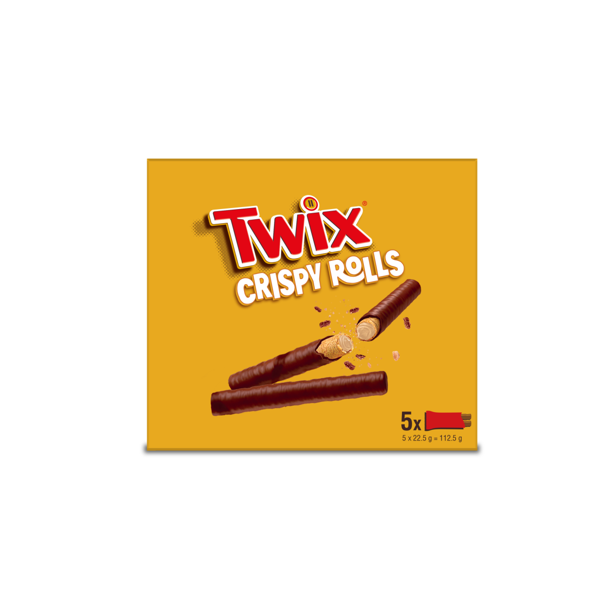 Twix Milk Chocolate Crispy Rolls Snack Bar Multipack 5 x 22.5g Bars