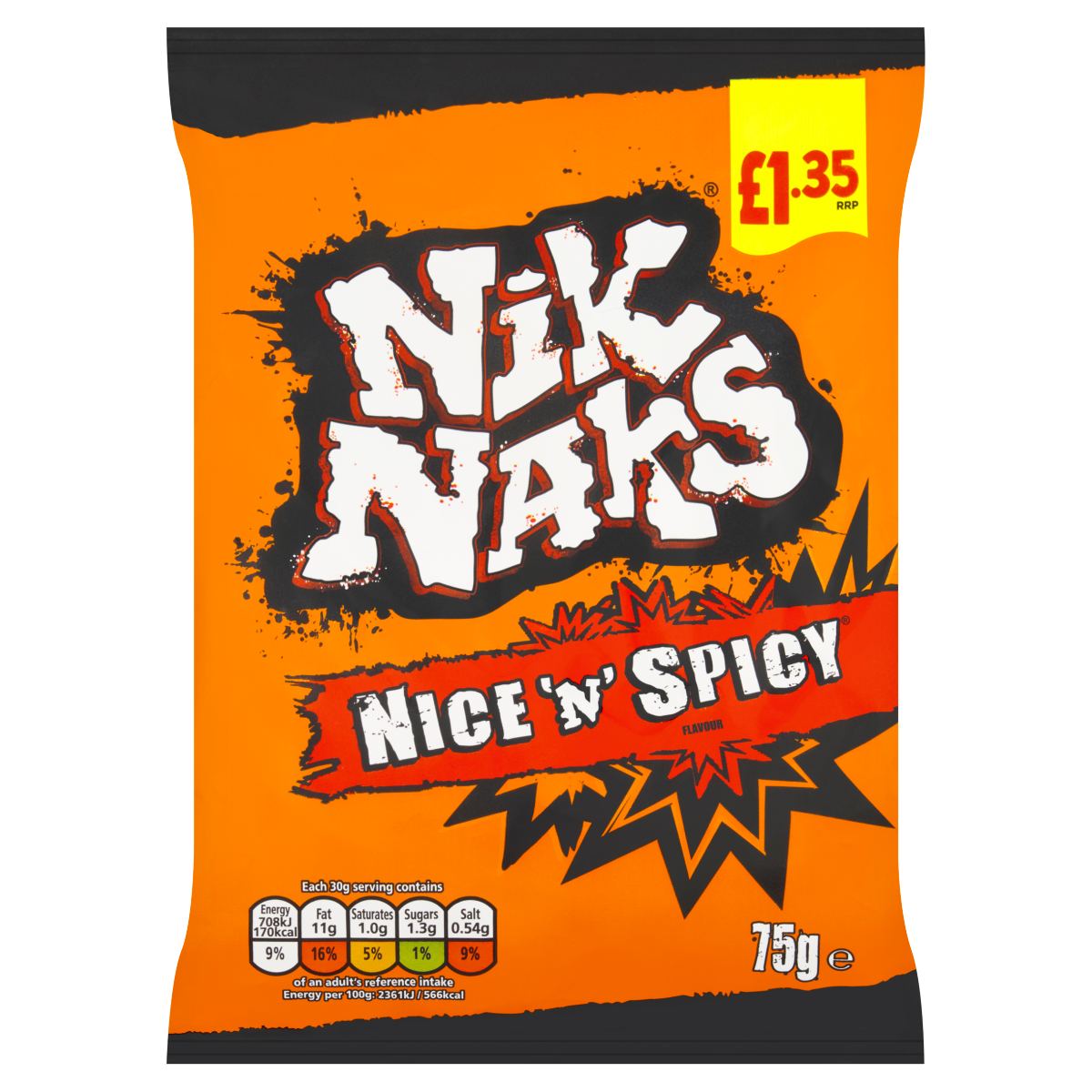 Nik Naks Nice ‘N’ Spicy Flavour 75g