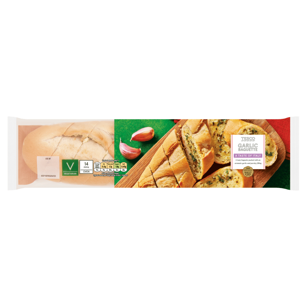 Tesco Garlic Baguette Single 205g