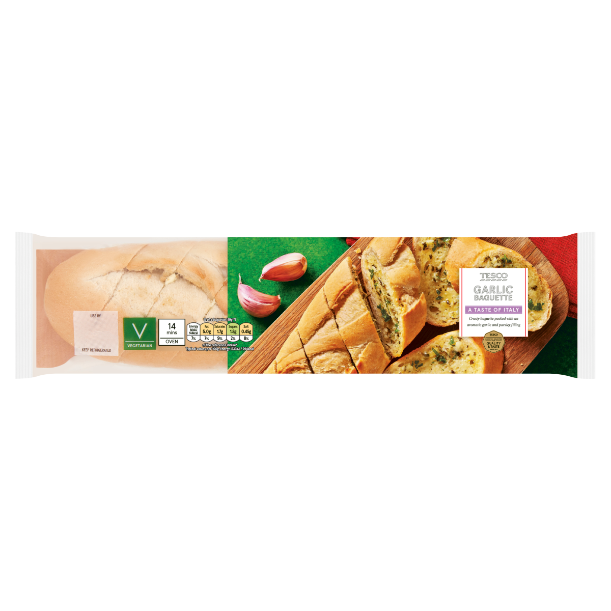 Tesco Garlic Baguette Single 205g
