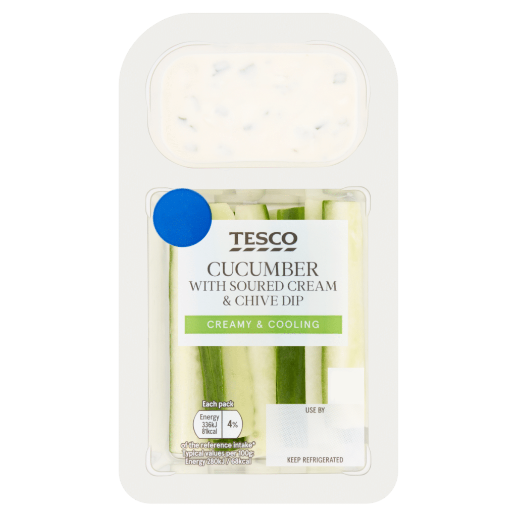 Tesco Cucumber with Sourced Cream & Chive Dip 120g
