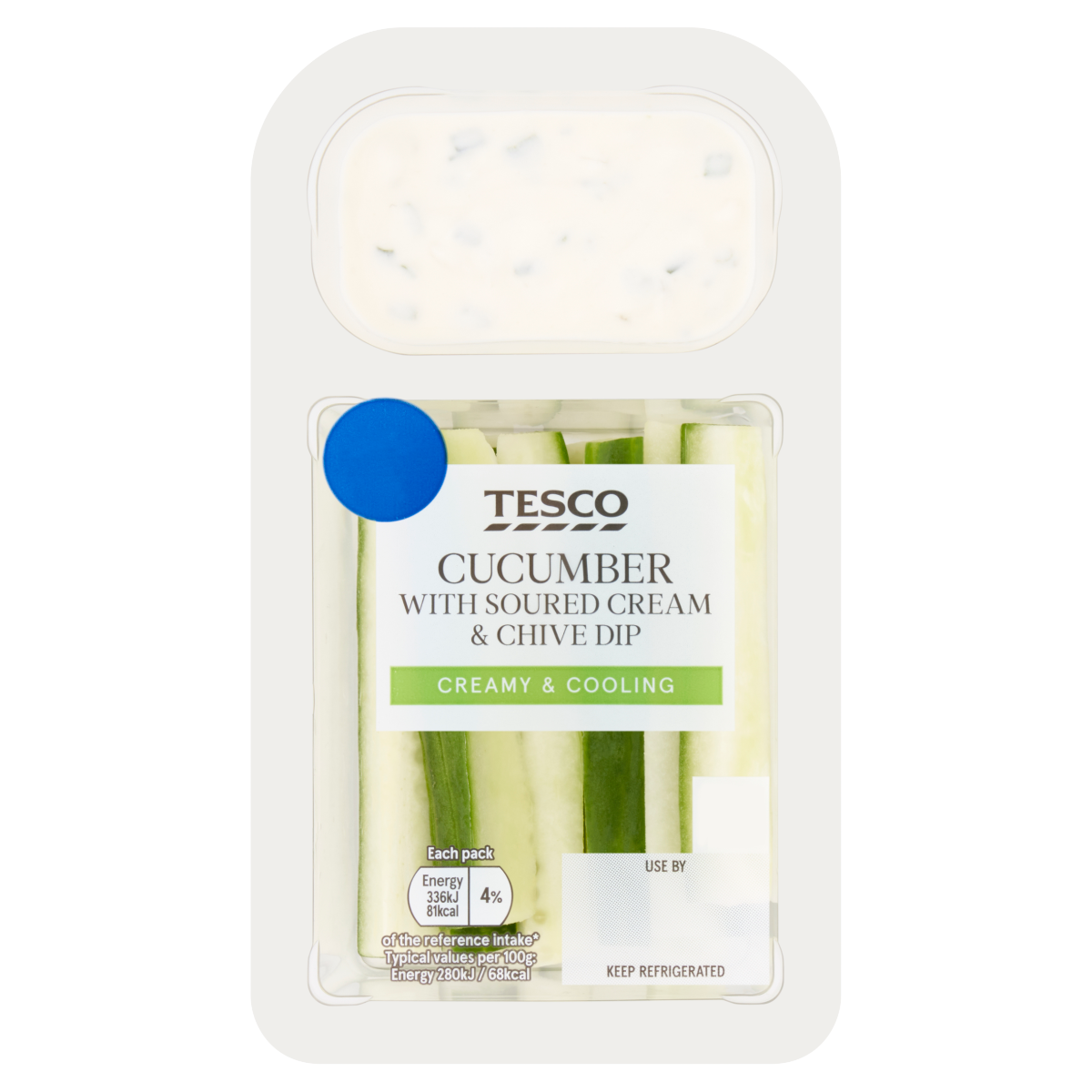 Tesco Cucumber with Sourced Cream & Chive Dip 120g