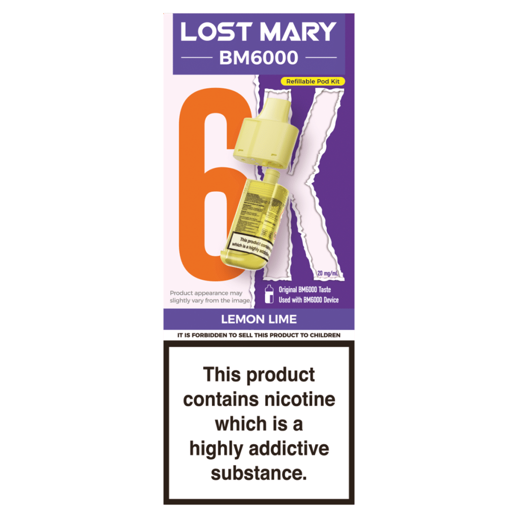 Lost Mary BM6000 Lemon Lime Refillable Pod Kit 20mg/ml