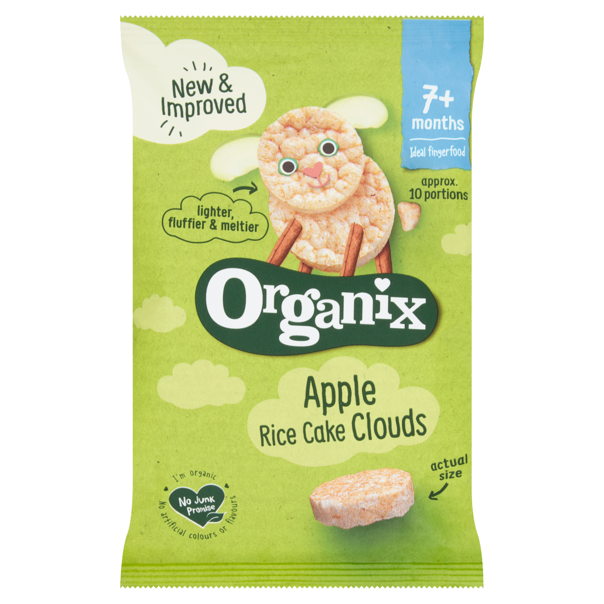 Organix Apple Rice Cake Clouds 7+ Months 40g