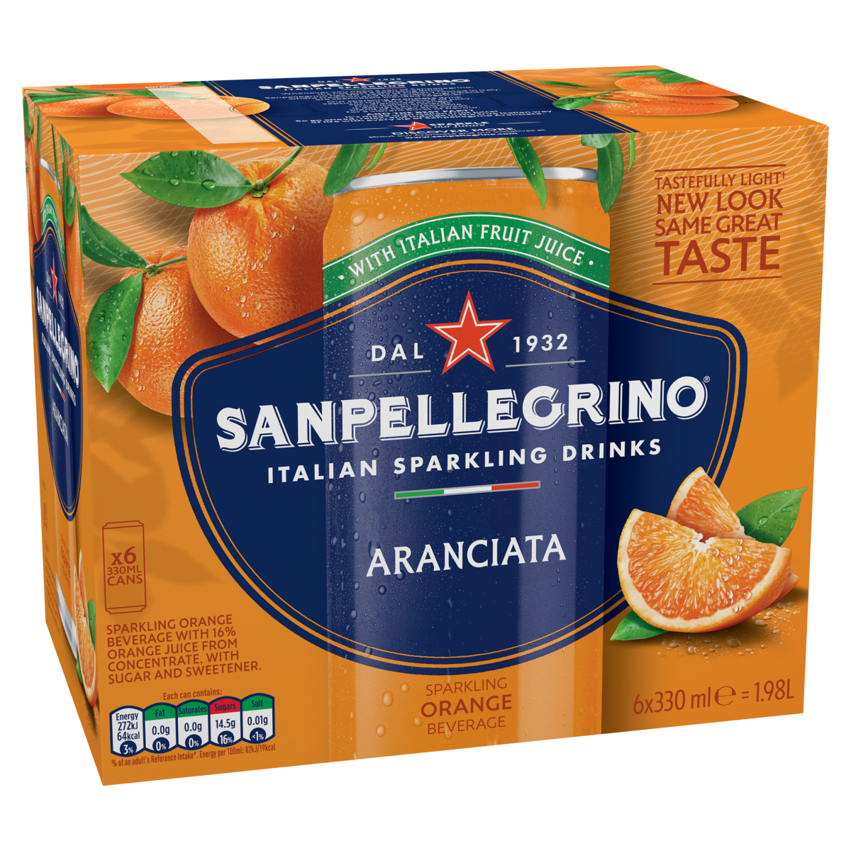 San Pellegrino Sparkling Orange Beverage 6 x 330ml