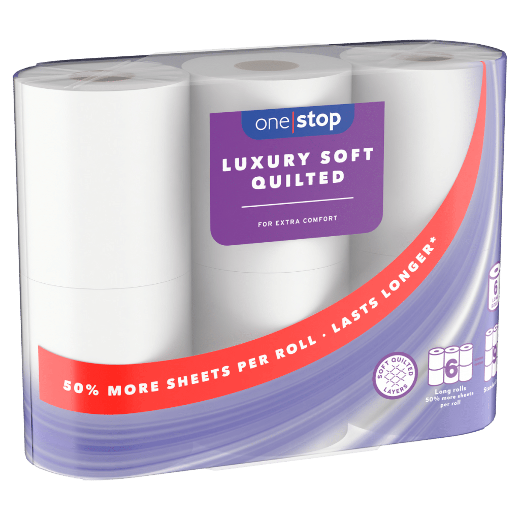 One Stop Luxury Soft Quilted 6 Long Rolls