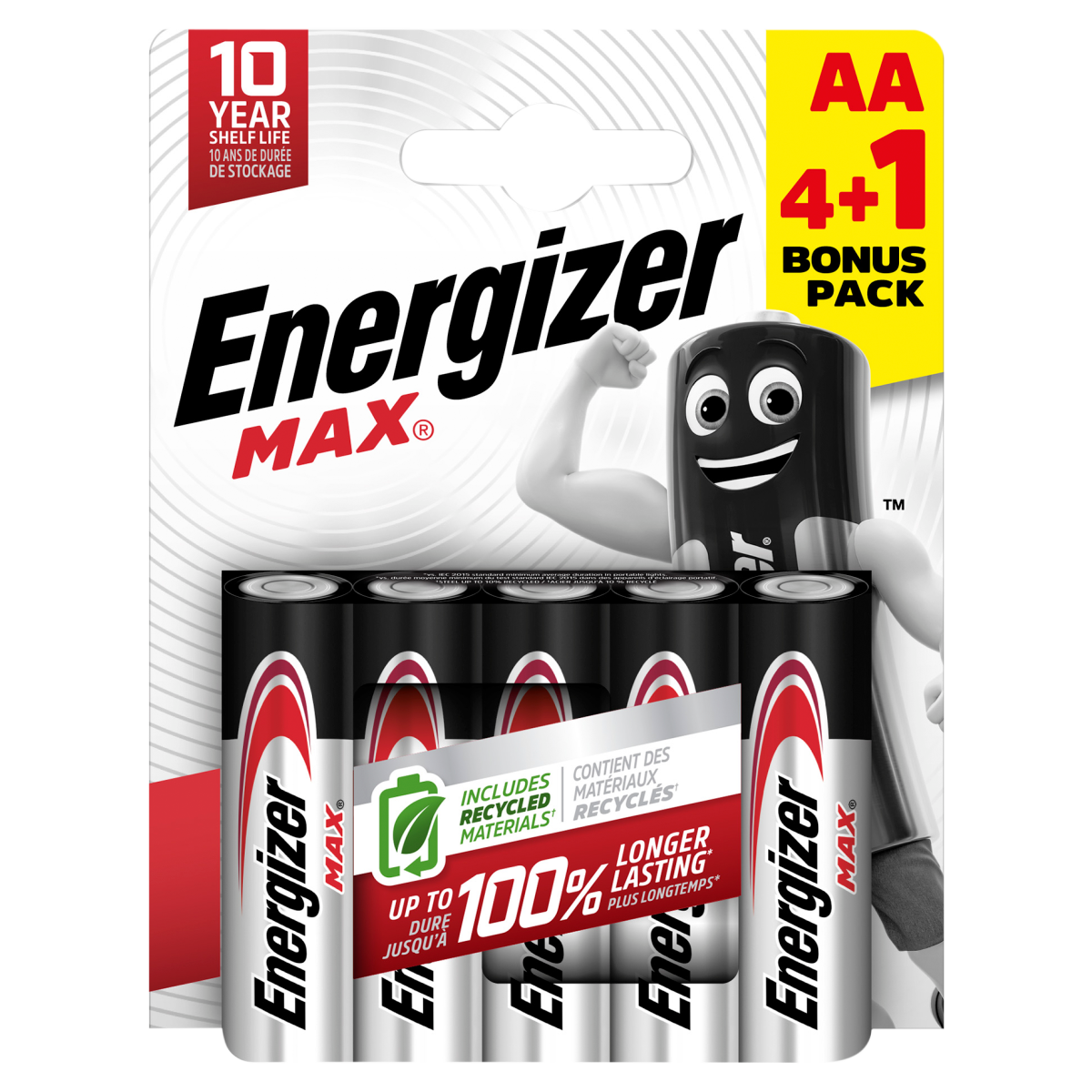 Energizer Max AA Batteries, Alkaline, 5 Pack