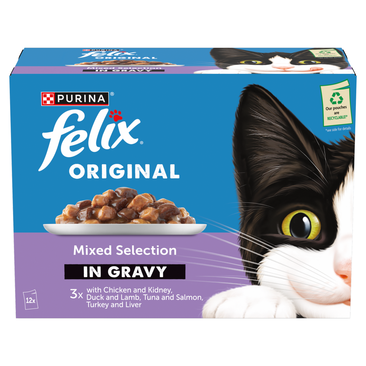 FELIX Original Mixed Selection in Gravy Wet Cat Food 12x85g