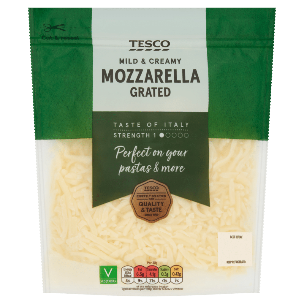 Tesco Mozzarella Grated 250g