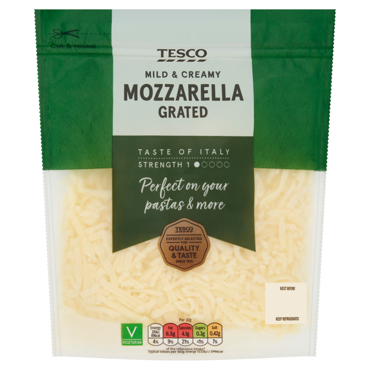 Tesco Mozzarella Grated 250g