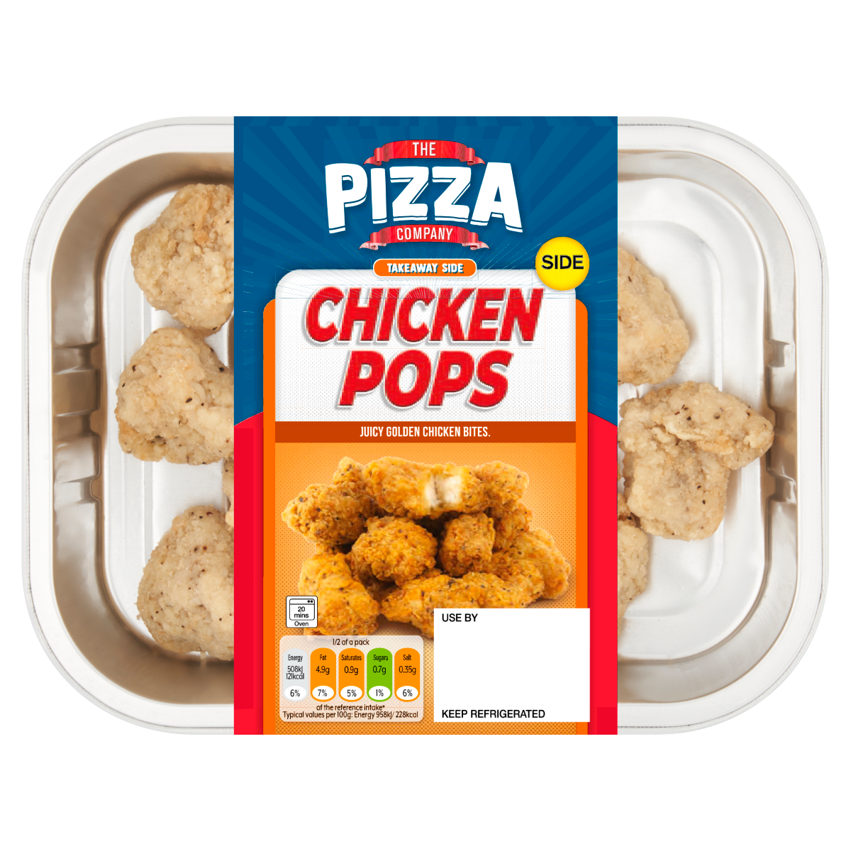 The Pizza Company Takeaway Side Chicken Pops 128g