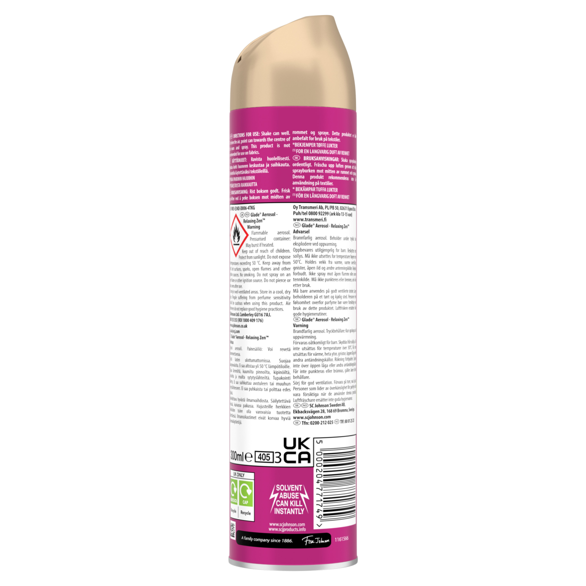 Glade Aerosol Air Freshener Relaxing Zen 300ml