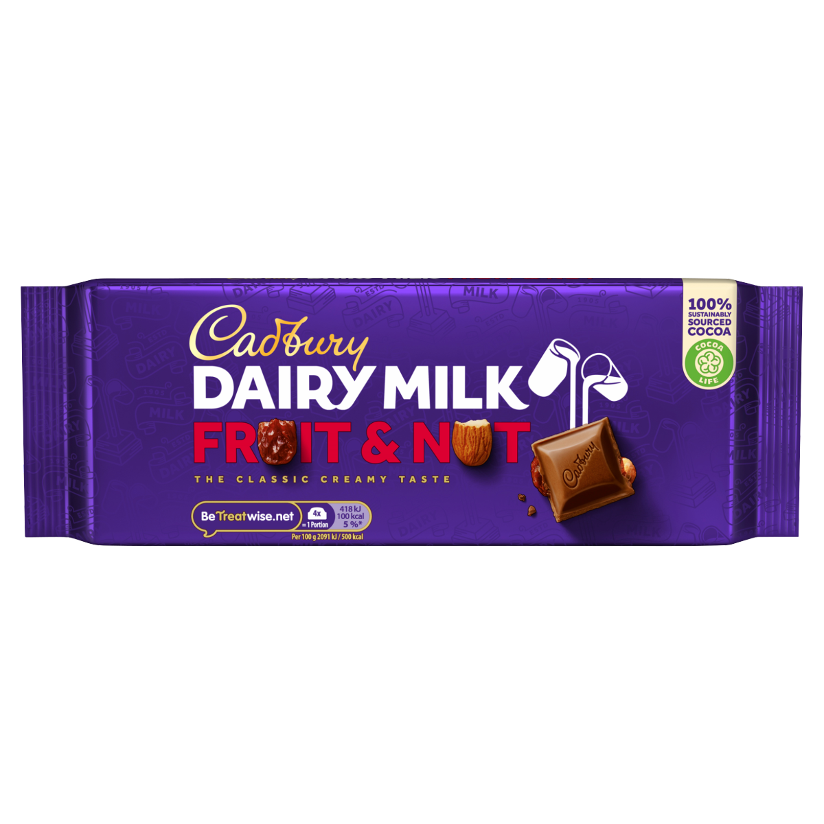 Cadbury Dairy Milk Fruit And Nut Chocolate Bar 180g
