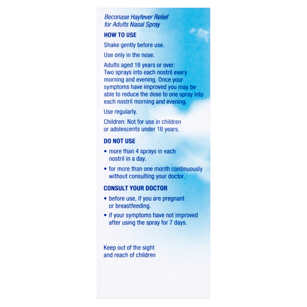 Beconase Hayfever Relief for Adults 0.05% Nasal Spray