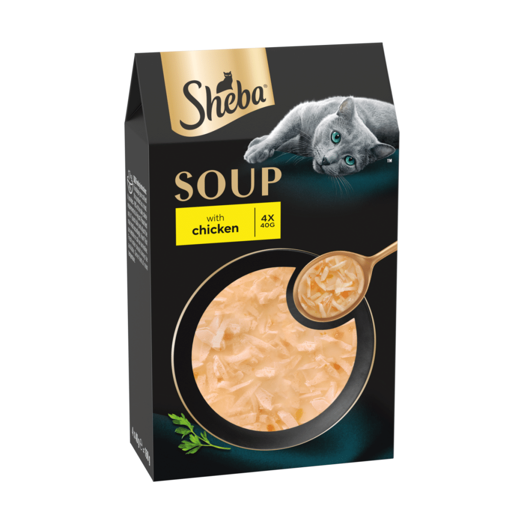 SHEBA Soup Adult Wet Cat Food Pouch with Chicken 4 x 40g