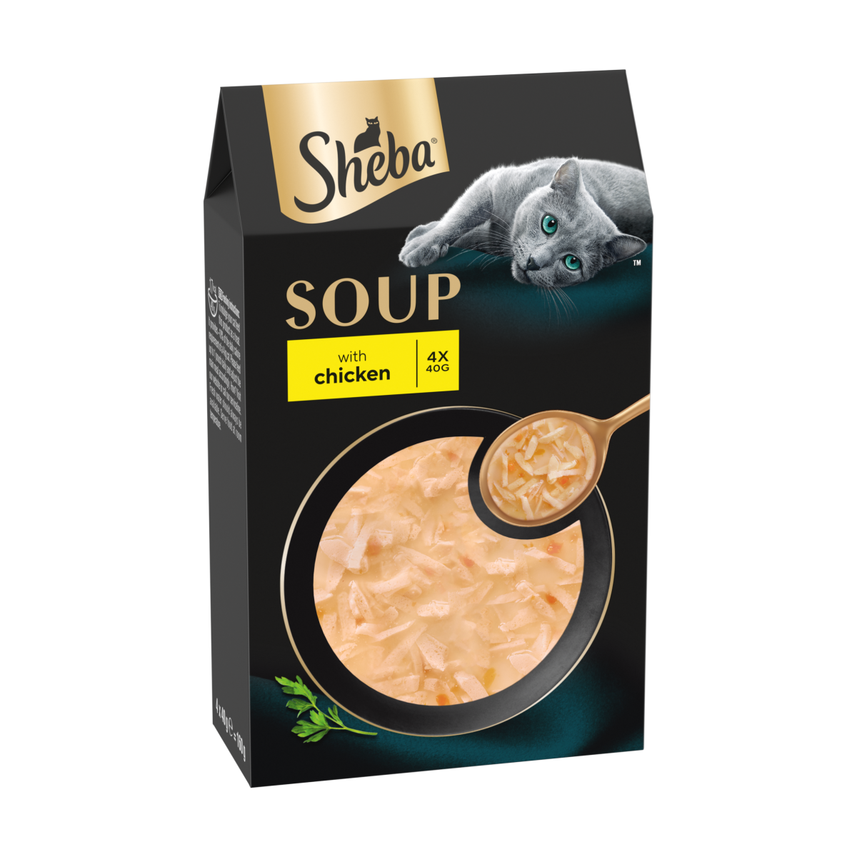 SHEBA Soup Adult Wet Cat Food Pouch with Chicken 4 x 40g